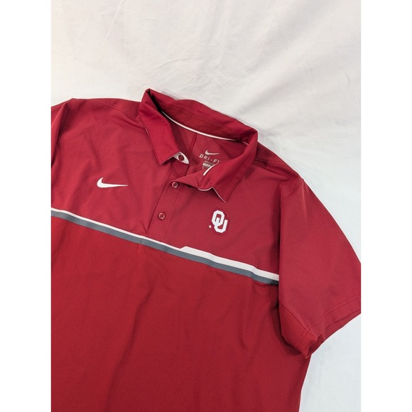 Nike Other - Nike Oklahoma Sooners OU Men's Dri-Fit Polo Size XL  Two Tone‎ Maroon Excellent